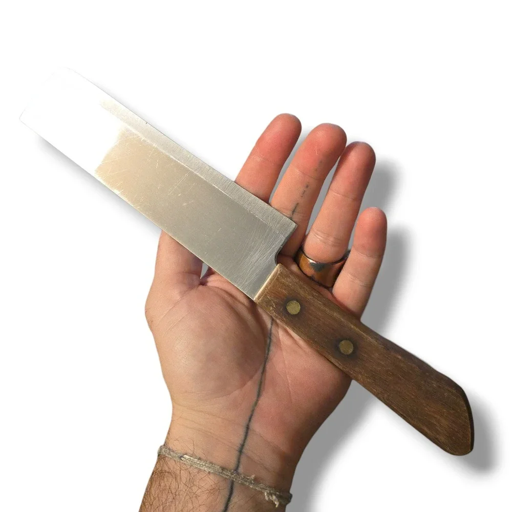 VTG 1990s Kiwi Brand No. 172 Nakiri Knife Vegetable Wood Mini Cleaver 6.5